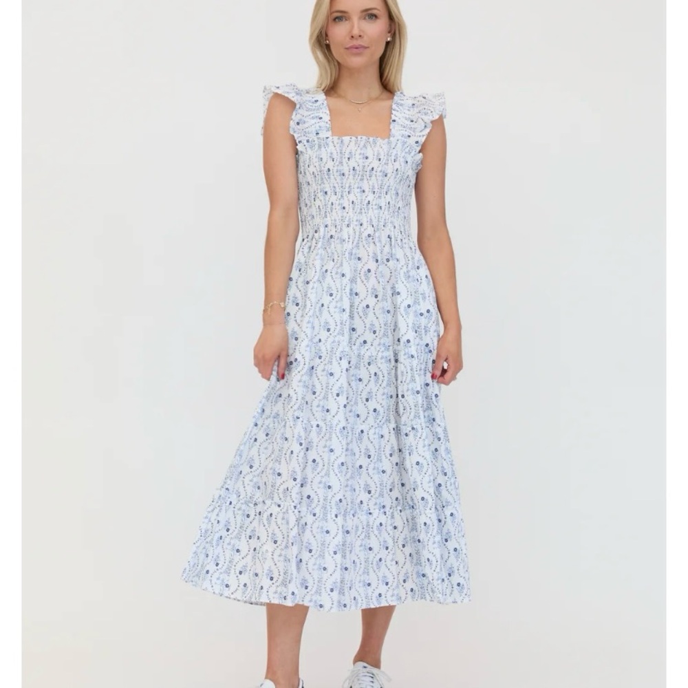 Hill House Ellie Nap Dress - Blue Vine Stripe